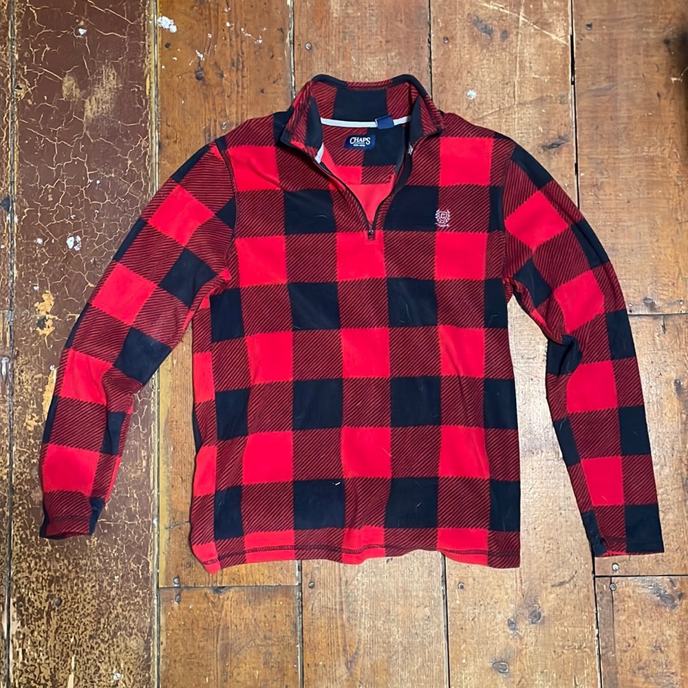 Chaps Cozy Flannel Quarter zip